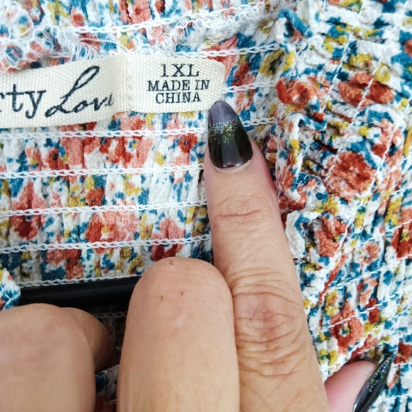 1XL  Smocked Tiered Floral Sleeveless Midi Dress Super comfortable and stretchy - Picture 7 of 8